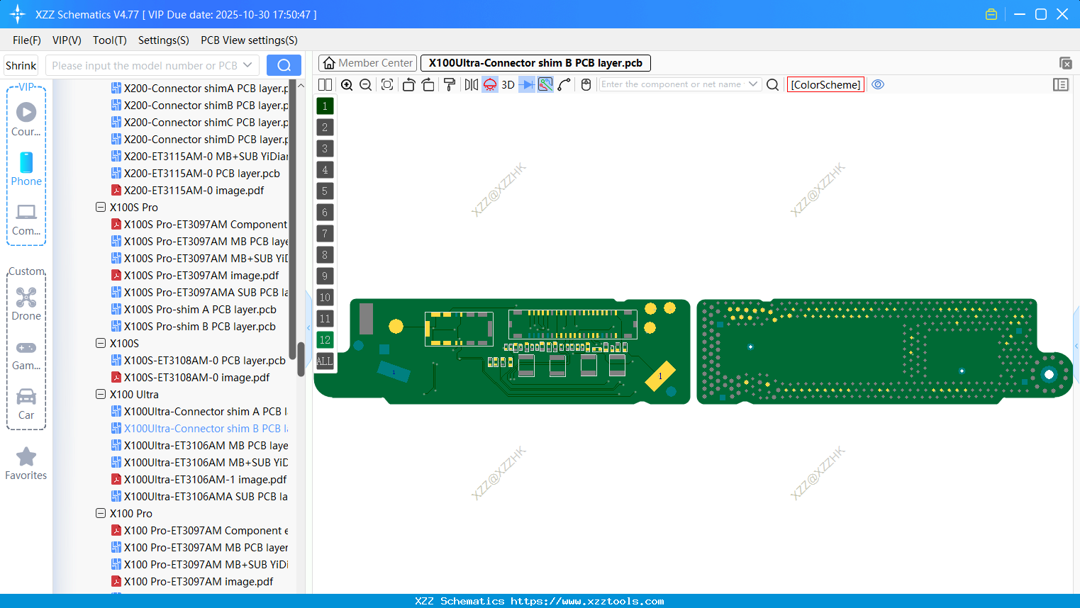 VIVO X100Ultra-Connector Shim B PCB Layer